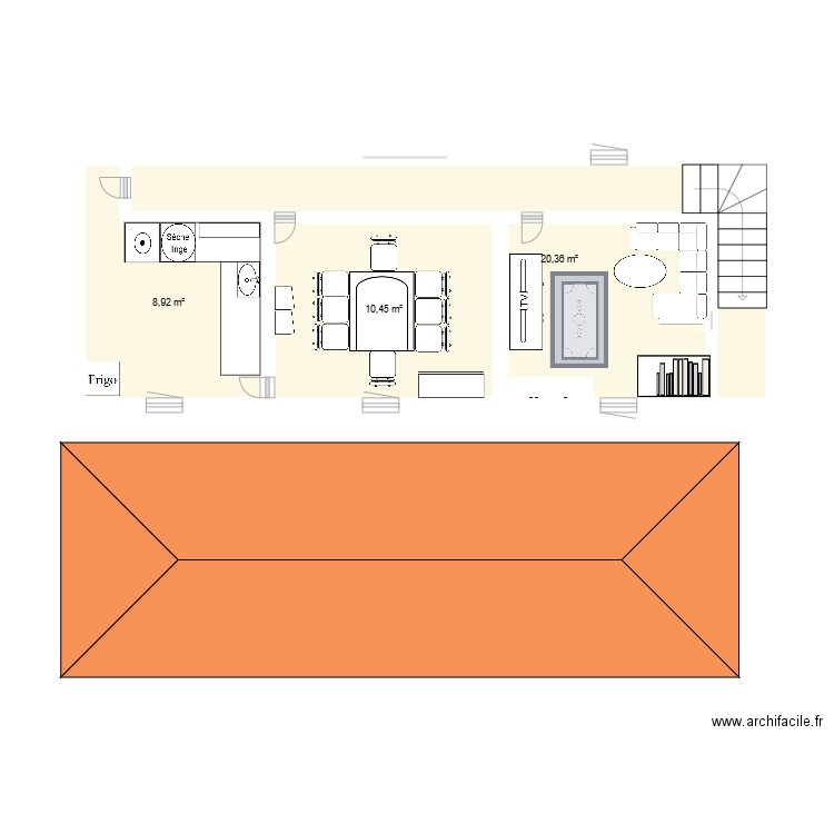 athenais. Plan de 3 pièces et 40 m2