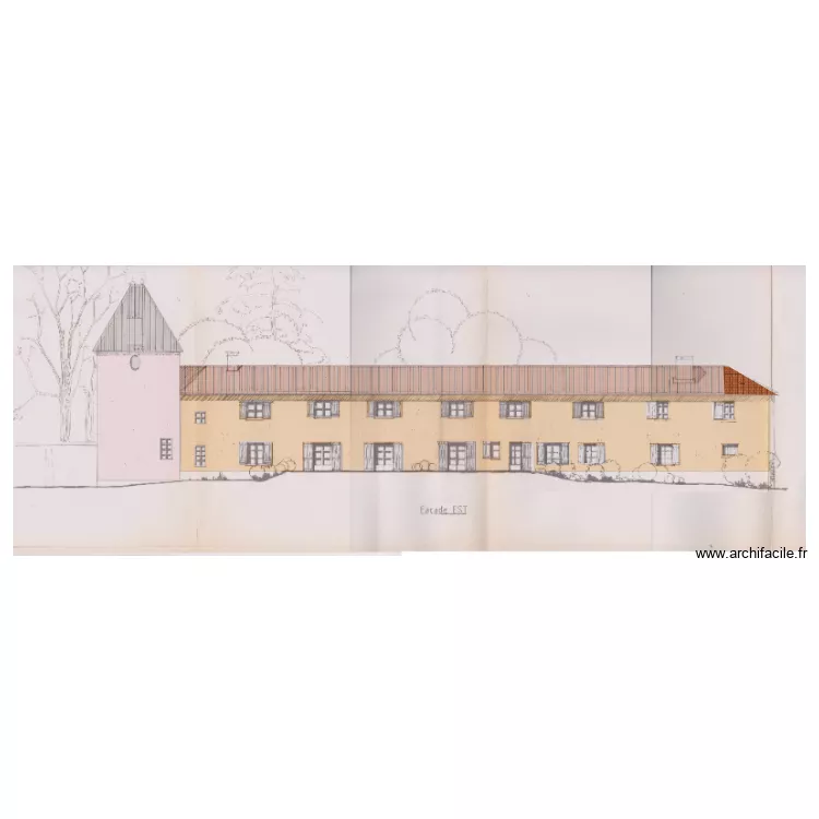 Fa&ccedil;ade Est. Plan de 