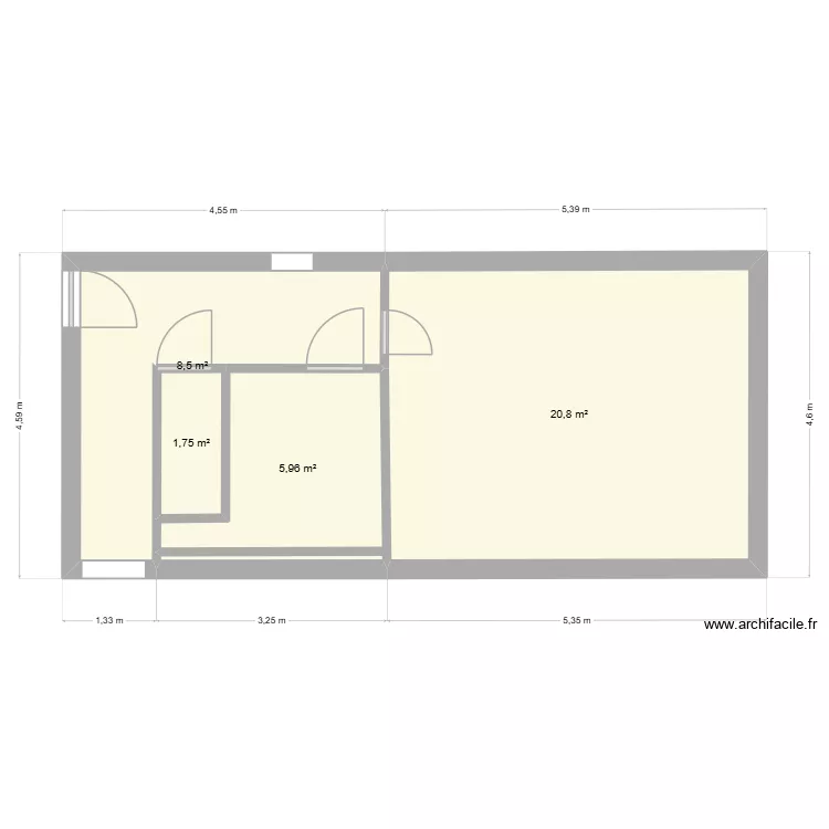 etage. Plan de 4 Pièces et 37 m² etage. Plan de 4 Pièces et 37 m²