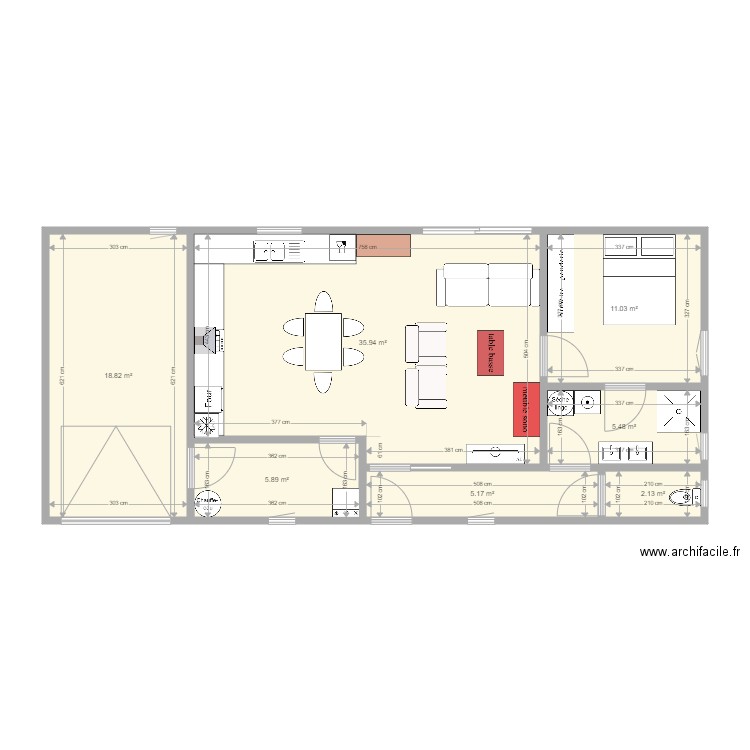 août 2024. Plan de 7 pièces et 84 m2