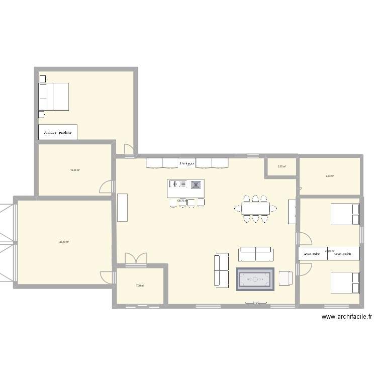 maison maxjo. Plan de 7 pièces et 225 m2