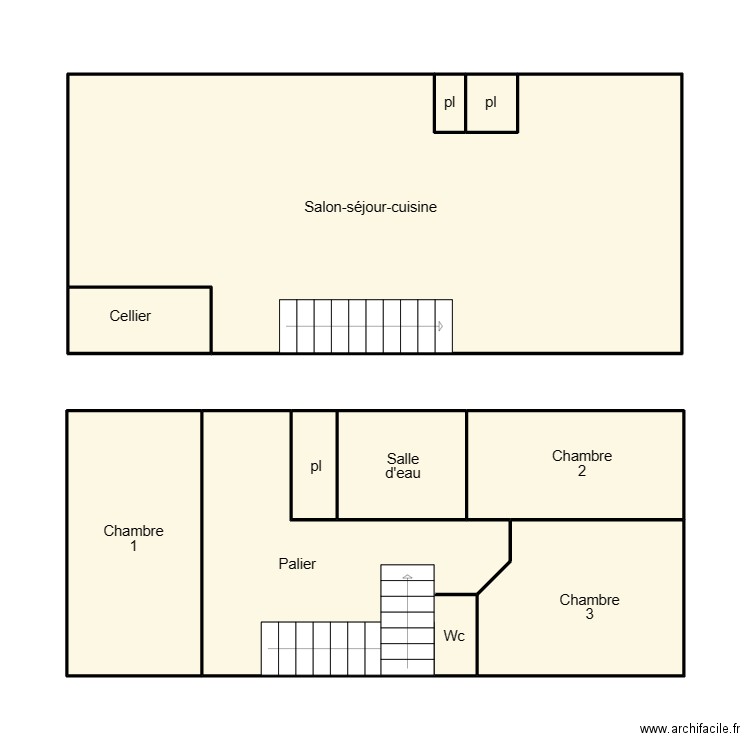 LEGUILVINEC LECOEUR EMMANUEL. Plan de 10 pièces et 75 m2