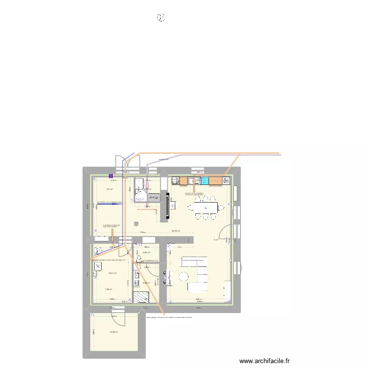 Mado rez de chaussée. Plan de Mado rez de chaussée. Plan de