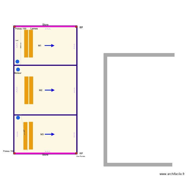 Lempereur V2. Plan de 3 pièces et 49 m2