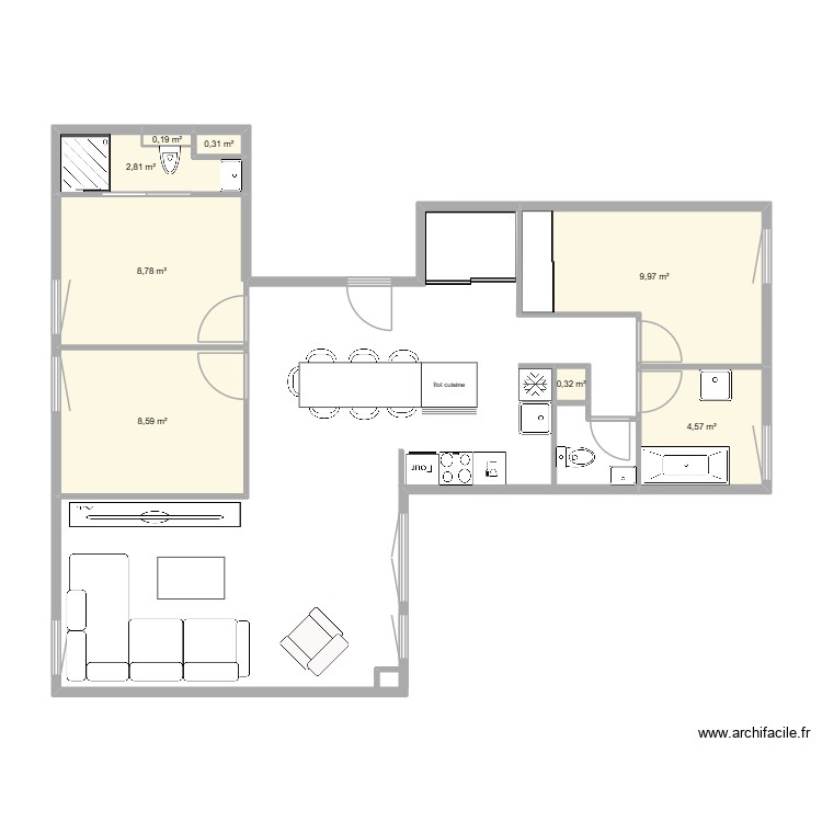 Appart Malika 3. Plan de 0 pièce et 0 m2 Appart Malika 3. Plan de 0 pièce et 0 m2