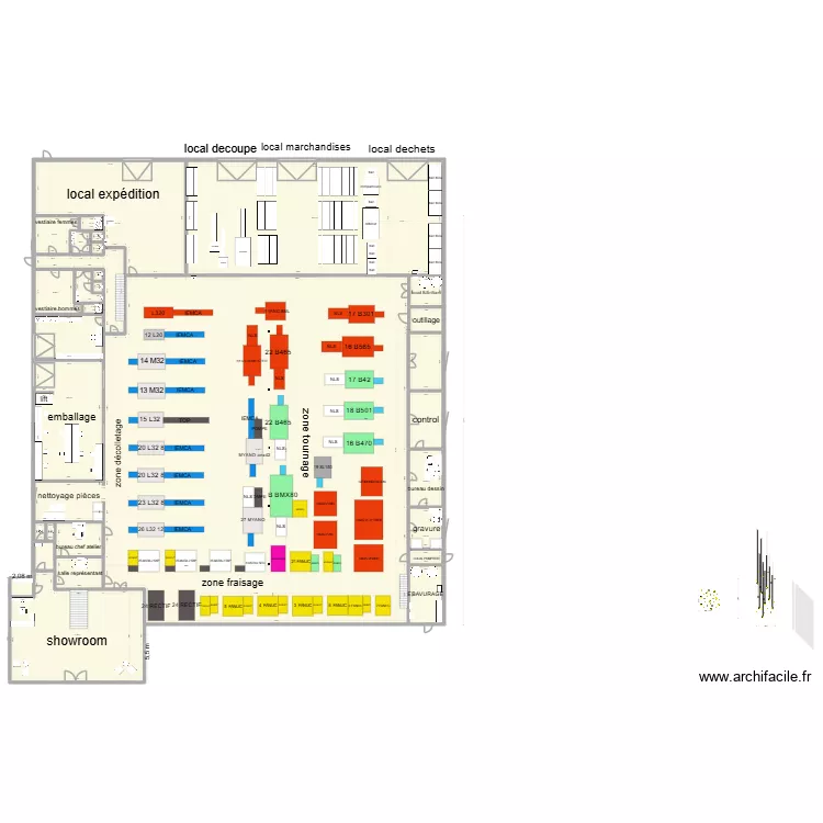 ATELIER FRAIPONT NEW PLAN MACHINES 9. Plan de 43 et 3893 m² ATELIER FRAIPONT NEW PLAN MACHINES 9. Plan de 43 et 3893 m²