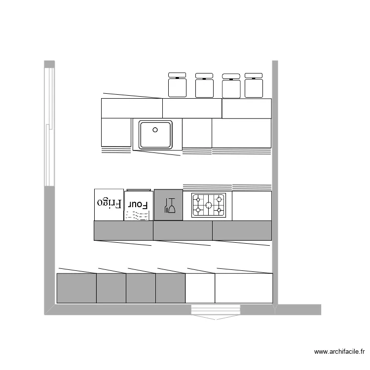 Cuisine de H&eacute;singue V2. Plan de 