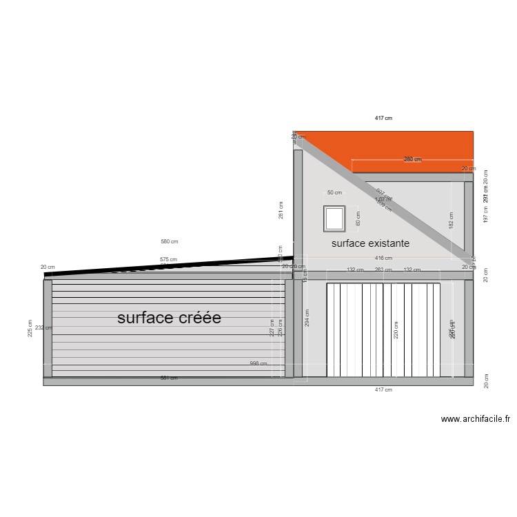 dépendance coupe est projetée. Plan de 0 pièce et 0 m2