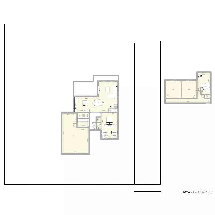 Maison Lilie et S&eacute;b. Plan de 12  et 175 m²