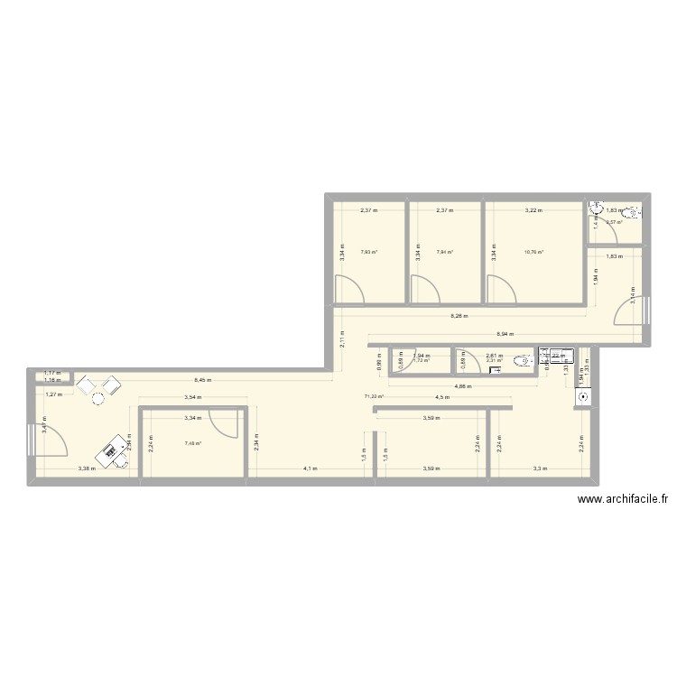 SEILH. Plan de 8 pièces et 112 m2