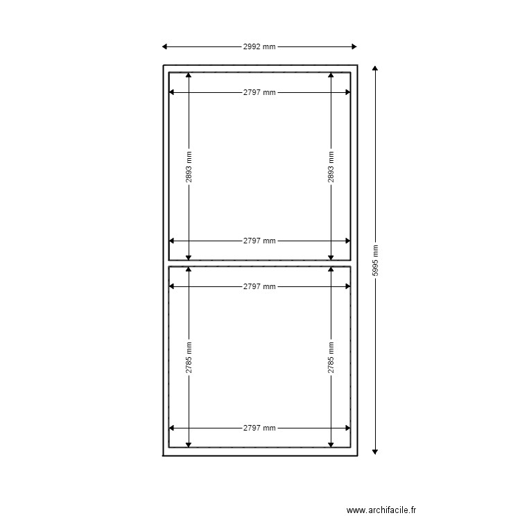 cuisine01. Plan de 2 pièces et 16 m2