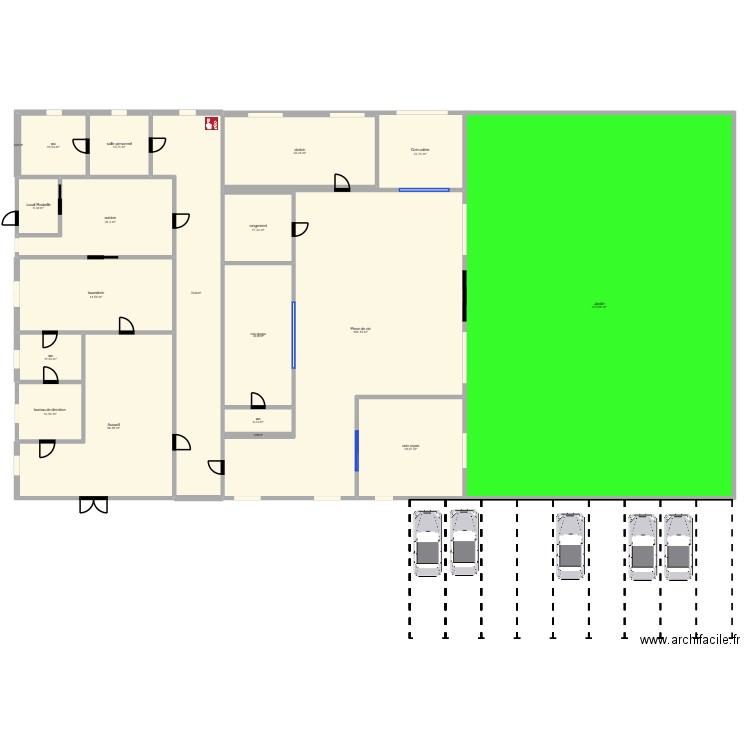 plan ecole. Plan de 19 pièces et 983 m2