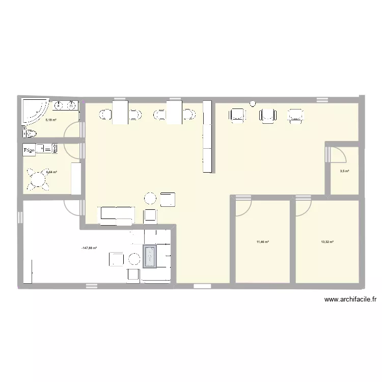 L\'institut LS BEAUTY STUDIO. Plan de 6 et 62 m² L\'institut LS BEAUTY STUDIO. Plan de 6 et 62 m²