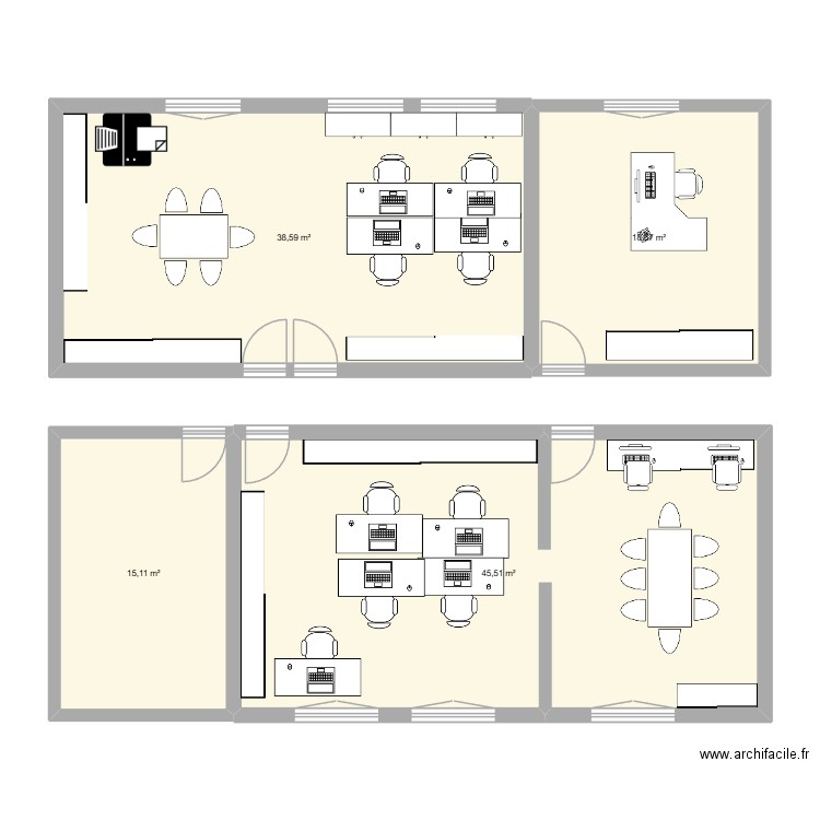 bureau lot allier. Plan de 4 pièces et 118 m2