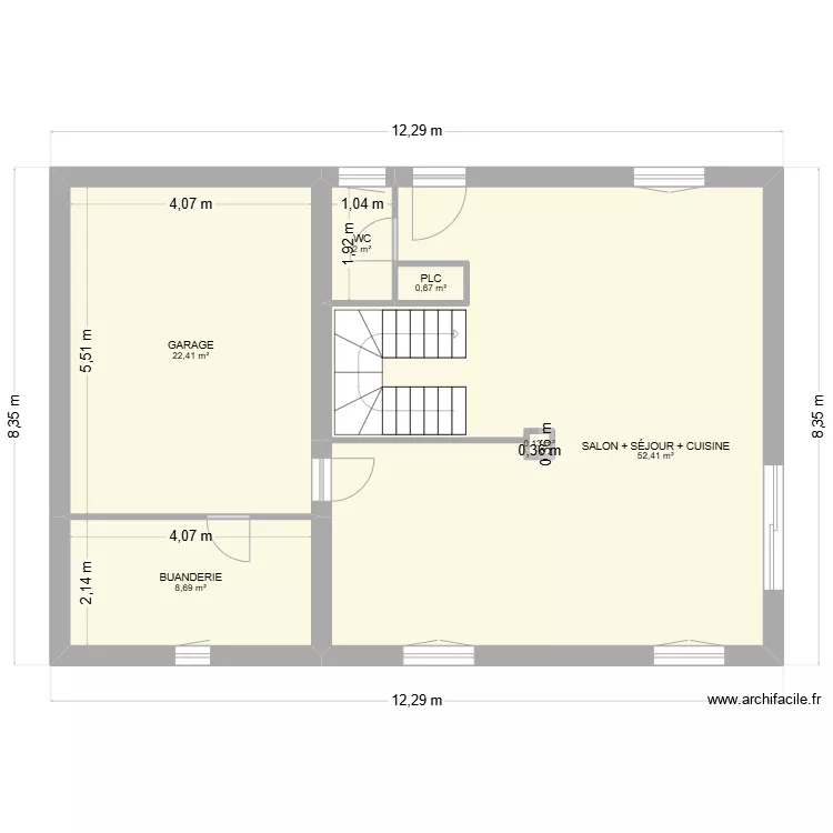 Plan maison actuelle (NE PAS MODIFIER). Plan de 