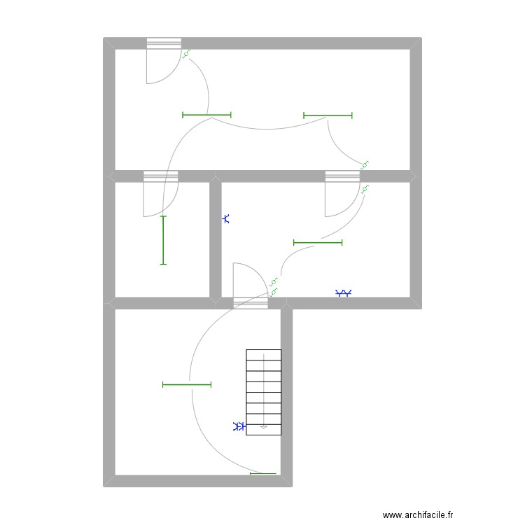 jrff -1. Plan de 4 pièces et 51 m2