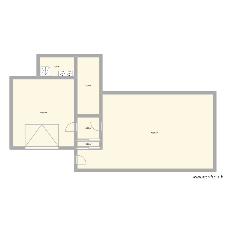 v2.0. Plan de 6 pièces et 125 m2