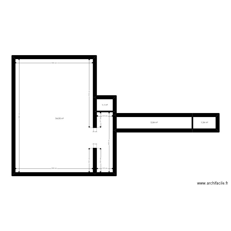 RIPAUD. Plan de 4 pièces et 63 m2