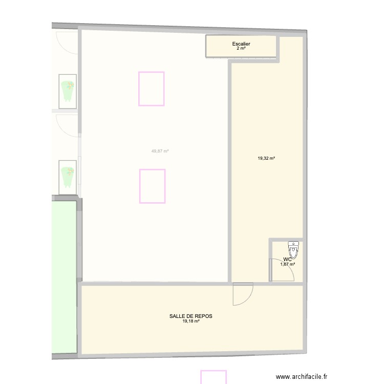 LAUZE V2. Plan de 14 pièces et 190 m2
