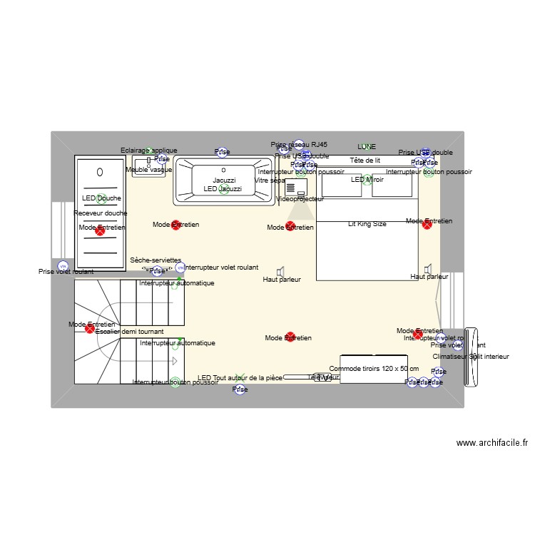 LR Juilly. Plan de 1 pièce et 26 m2