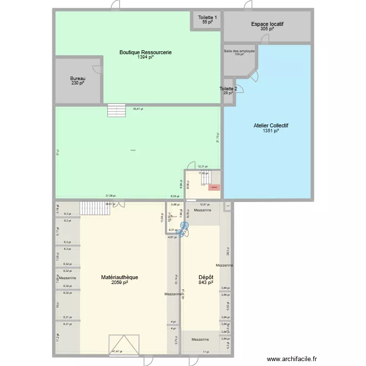 R&eacute;-Ut&icirc;les_Mat_apr&egrave;sMesures_architecte_apr&egrave;s. Plan de 13 pièces et 757 m²