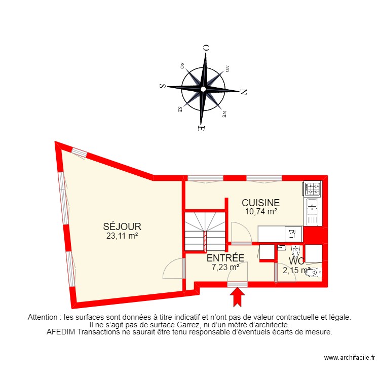 BI 18876 - . Plan de 14 pièces et 103 m2