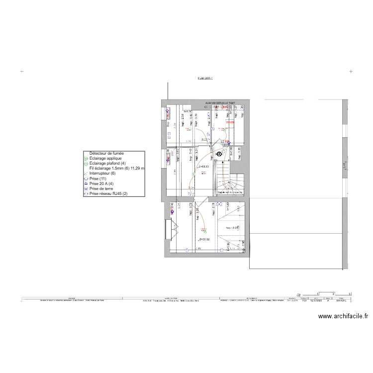 VERNEUIL LOT 4 ETAGE ELEC V2. Plan de 0 pièce et 0 m2