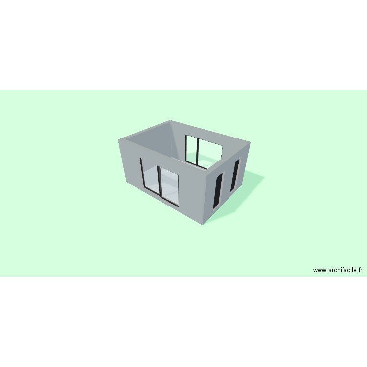 Bureau Gustavia. Plan de 1 pièce et 18 m2