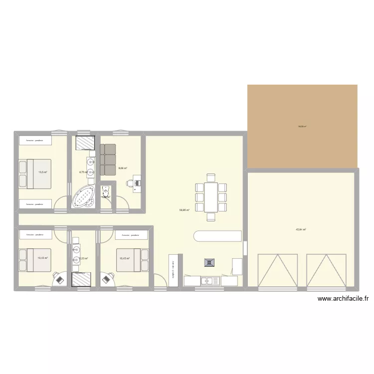 maison4. Plan de 9 Pièces et 162 m² maison4. Plan de 9 Pièces et 162 m²