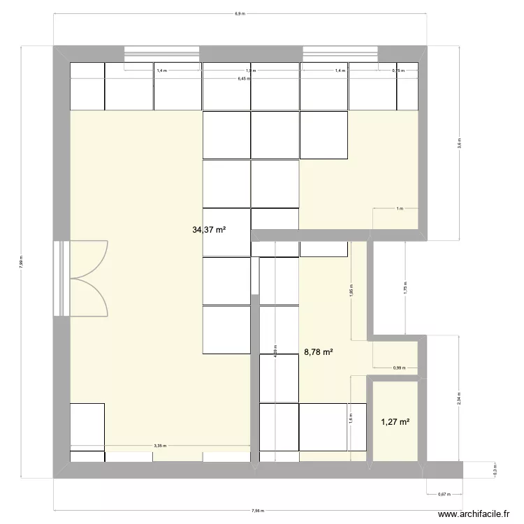 Beaufays. Plan de 3  et 44 m²