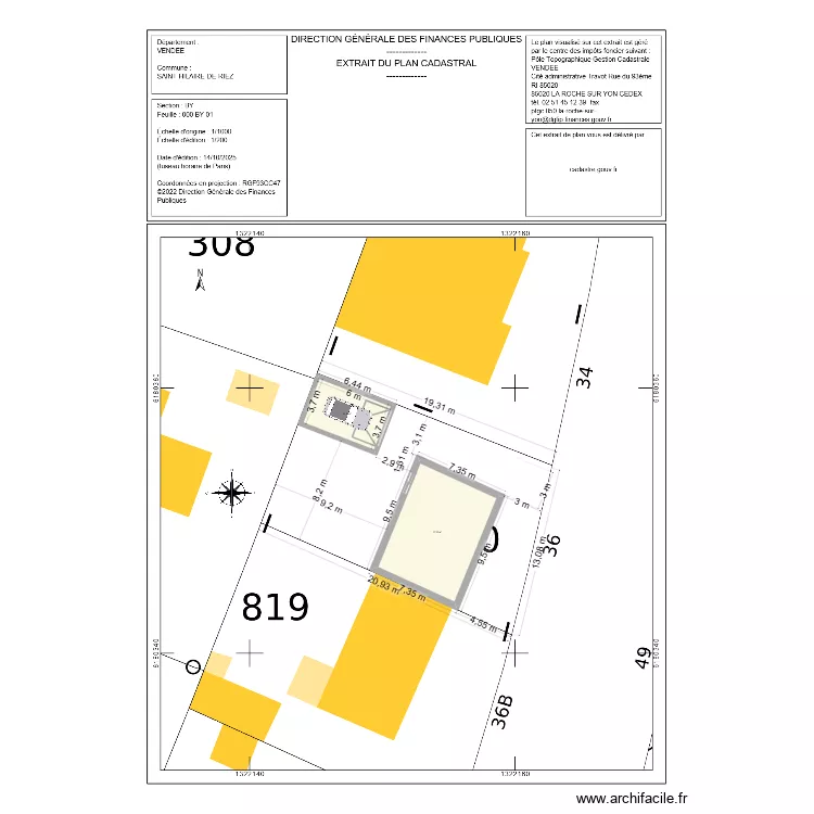 maison des palutiers. Plan de 