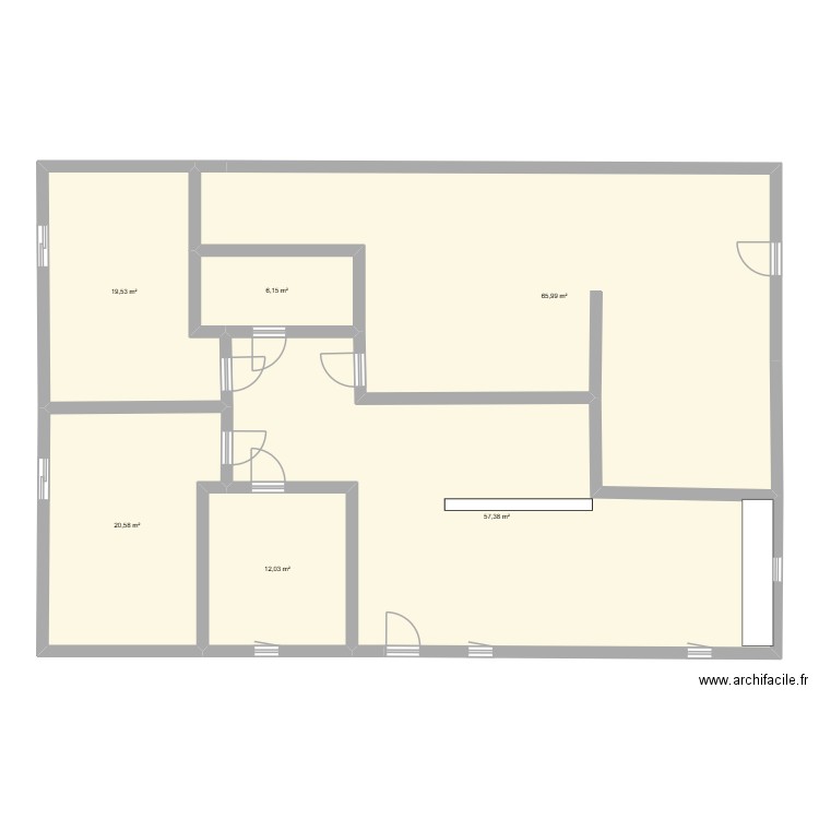 plan clinique final. Plan de 6 pièces et 182 m2
