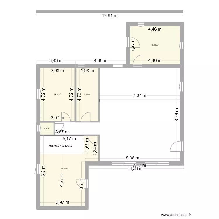 ESSAIS2. Plan de 5  et 67 m²