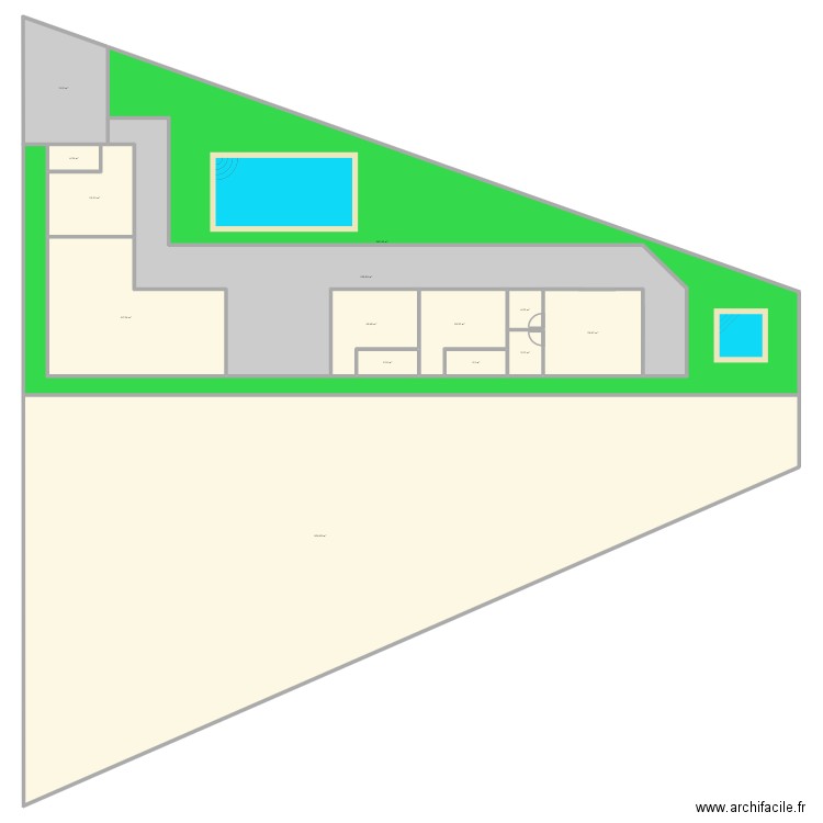 PLAN MARILYN version 2. Plan de 14 pièces et 1252 m2