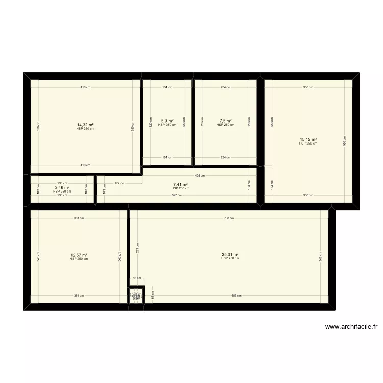 PROST ST LAURENT EXISTANT. Plan de 