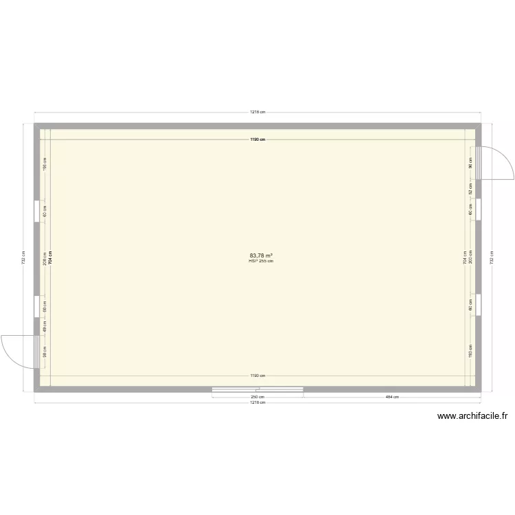 Club house 90m&sup2;. Plan de 
