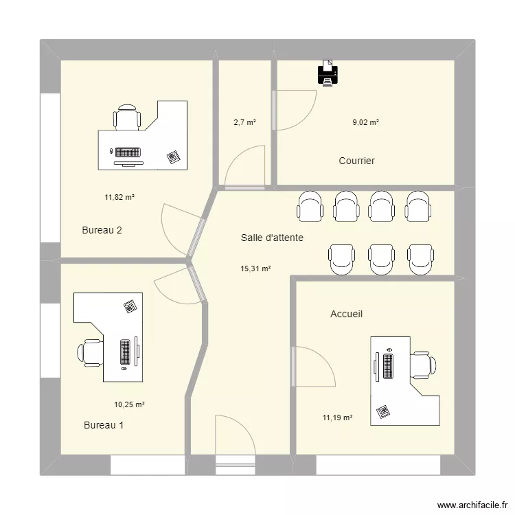 VESOUL RDC. Plan de 