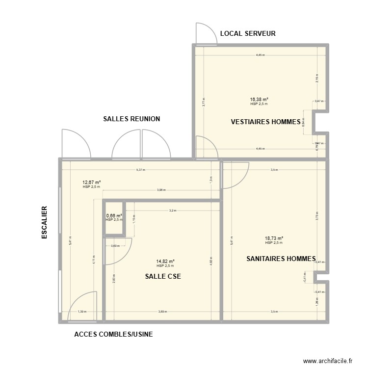 MAGDA - reno étage. Plan de 5 pièces et 63 m2