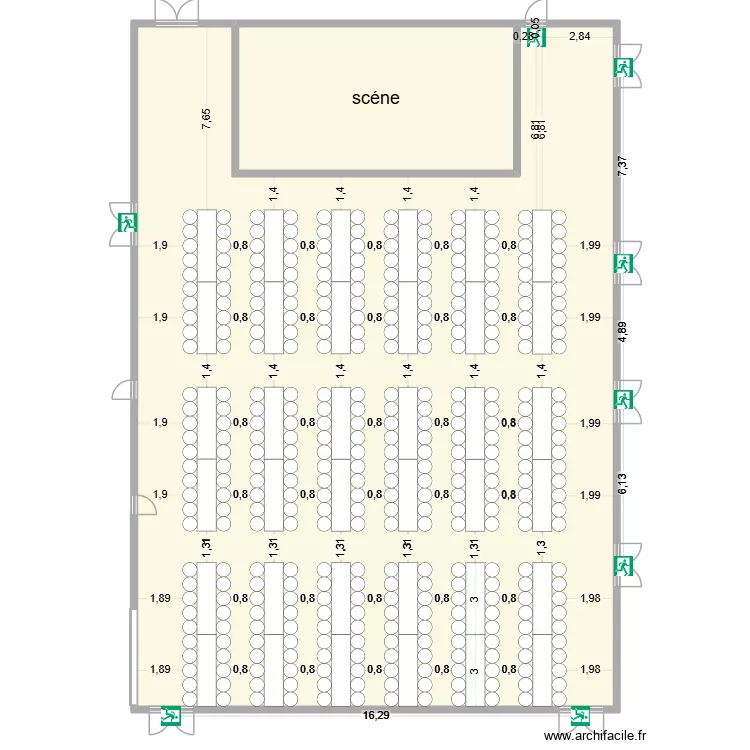 plan eces 360 places verticals. Plan de 2  et 558 m²