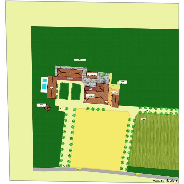 Domaine de Bertranet - Mariages.net. Plan de 1 pièce et 1754 m2