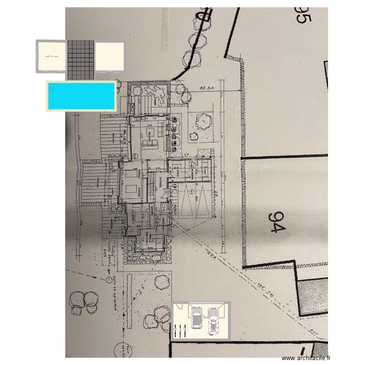 maison fouesnant. Plan de 3 pièces et 70 m2