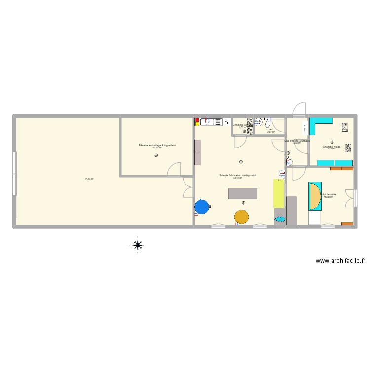 EARL DE LA MARNOISE. Plan de 8 pièces et 172 m2