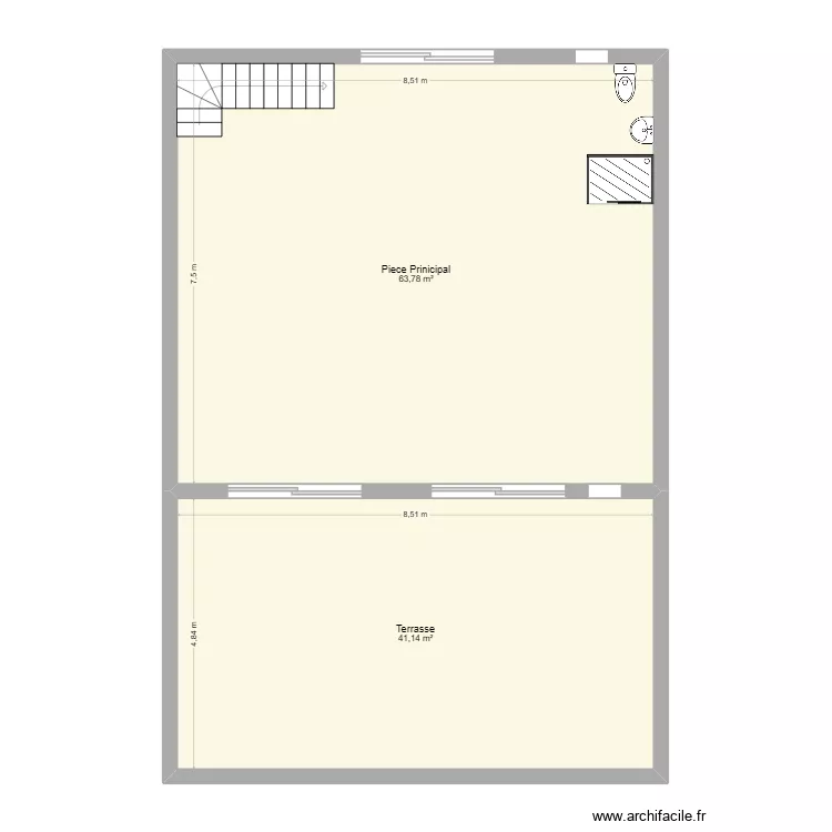 St Nicolas. Plan de 2  et 105 m²