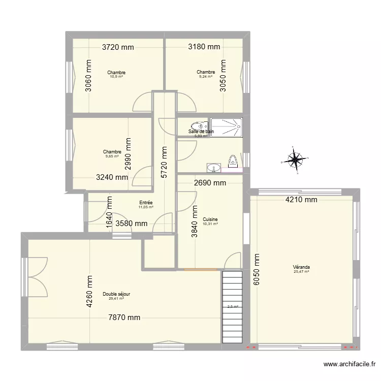 math2. Plan de 9  et 114 m²
