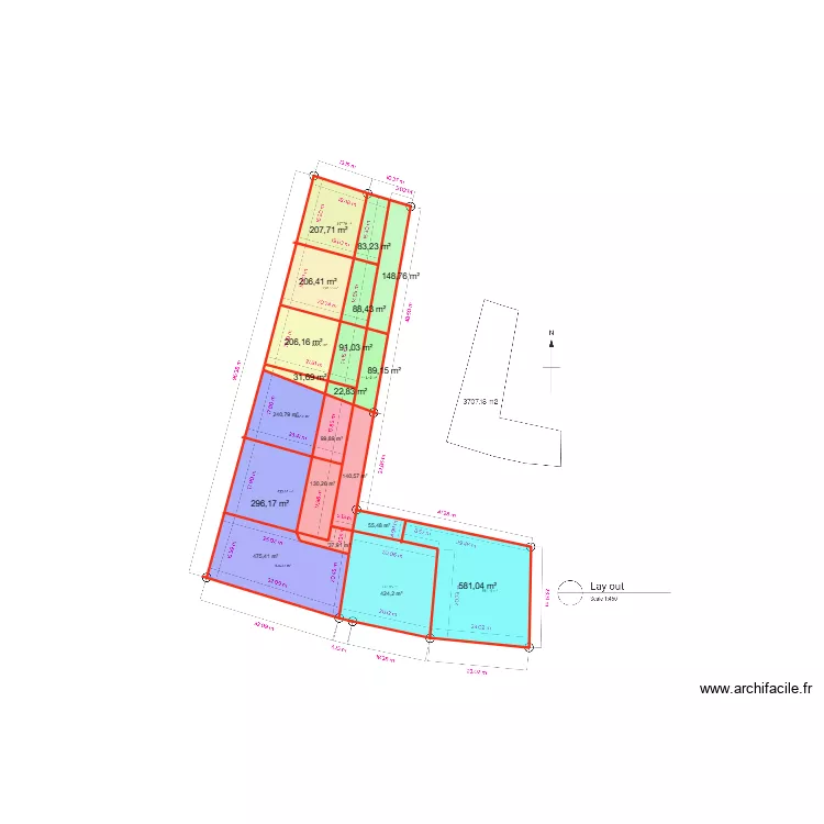 REPARTIRION CHANOTE TRINITY. Plan de 20 et 3657 m² REPARTIRION CHANOTE TRINITY. Plan de 20 et 3657 m²