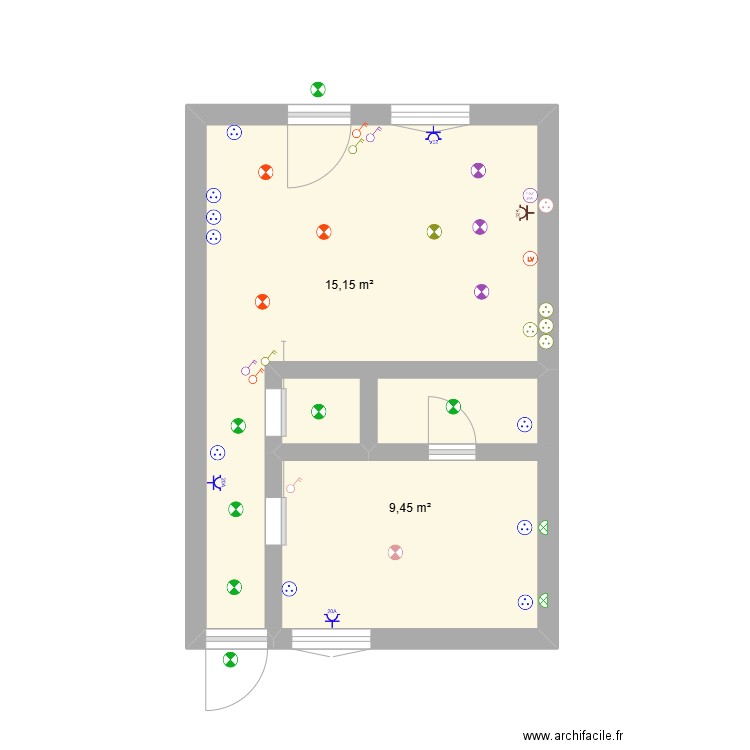 Logement secondaire Lord. Plan de 2 pièces et 25 m2