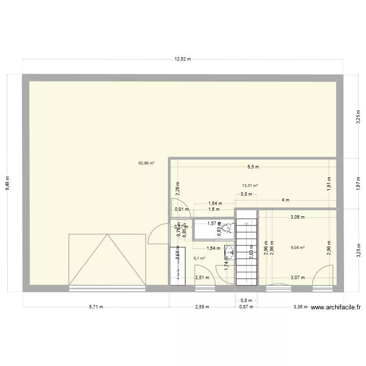 garage2. Plan de 4  et 90 m²