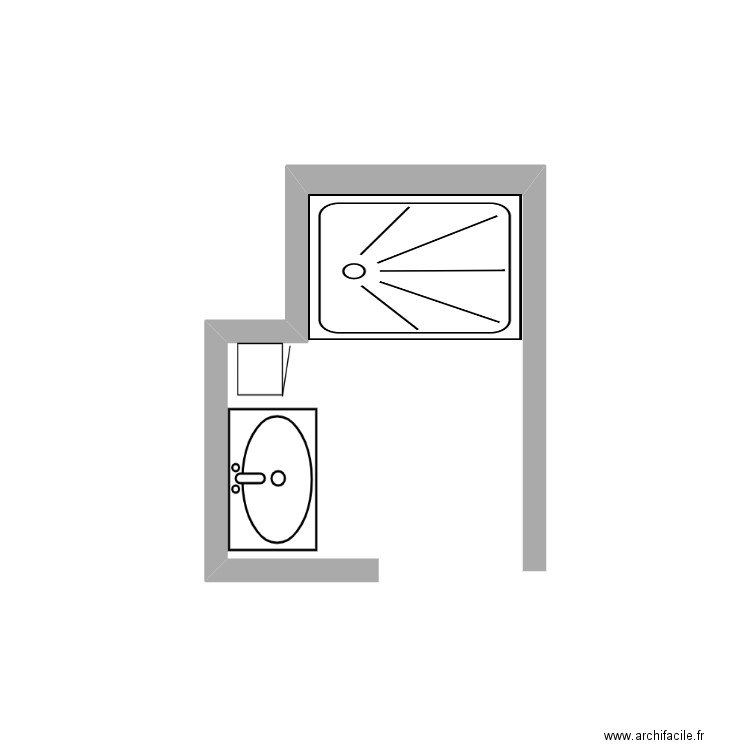 salle de bain émilie. Plan de 0 pièce et 0 m2