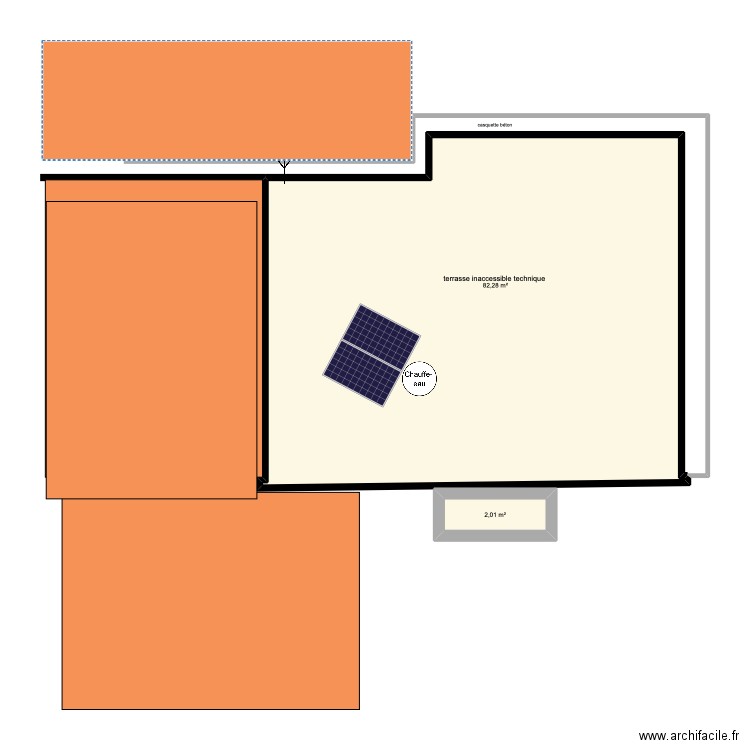  V R Paddon. Plan de 2 pièces et 84 m2