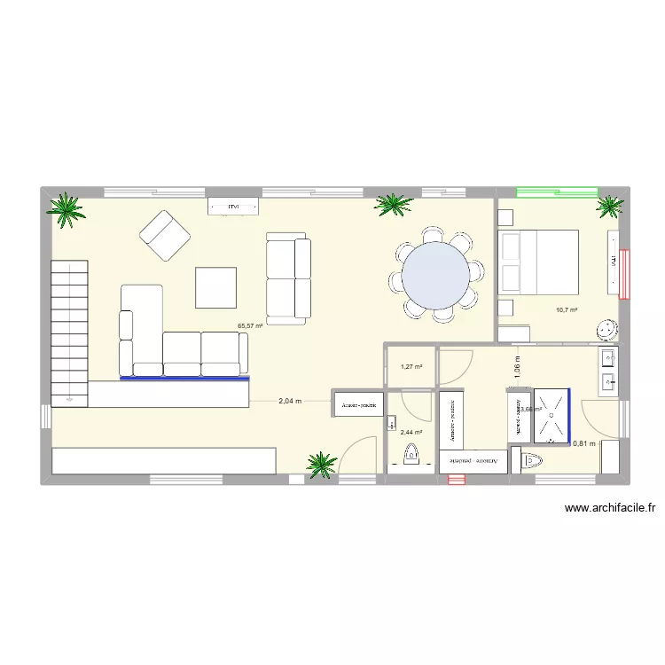 Villa Grasse - RDC V8. Plan de 